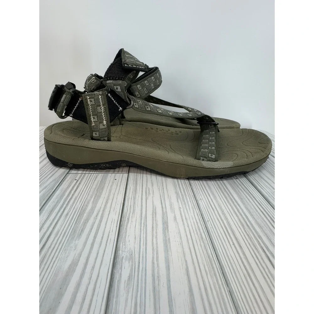 LL Bean Mens Olive‎ Green Sport Sandals Size 11 M Adjustable Strap Outdoor